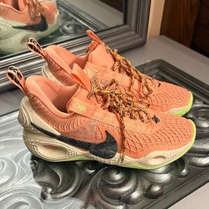 Nike 5 Youth Cosmic Unity Pomegranate Basketball Athletic Shoes